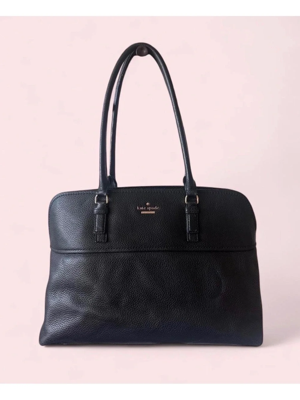 Kate Spade Black Leather Shoulder Tote